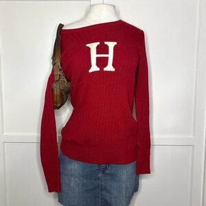 Tommy-hilfiger Women's Red and Burgundy Jumper